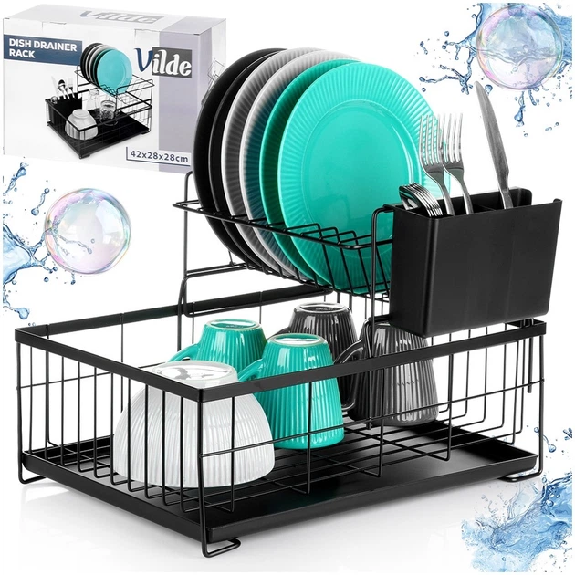 Сушарка для посуду Vilde 2-рівнева 42 x 28 x 28 см (5904316497132) - зображення 8