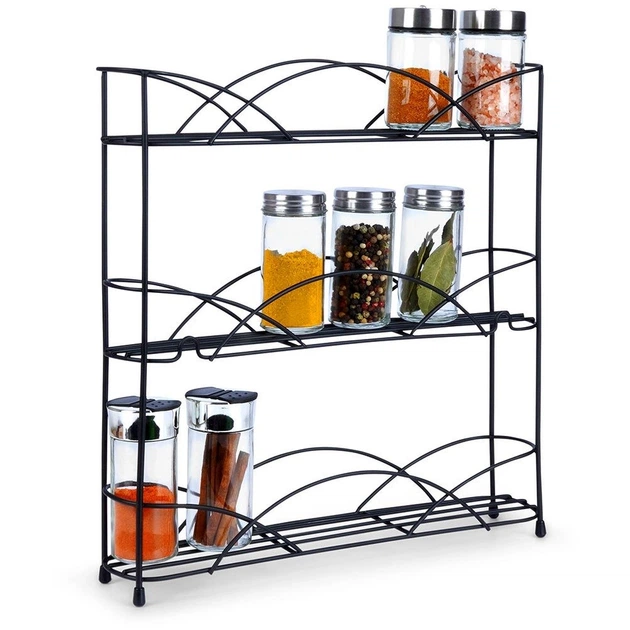 Półka na przyprawy Vilde metalowa czarna 33.5 x 6.5 x 33.5 cm (5904316454500) - obraz 2