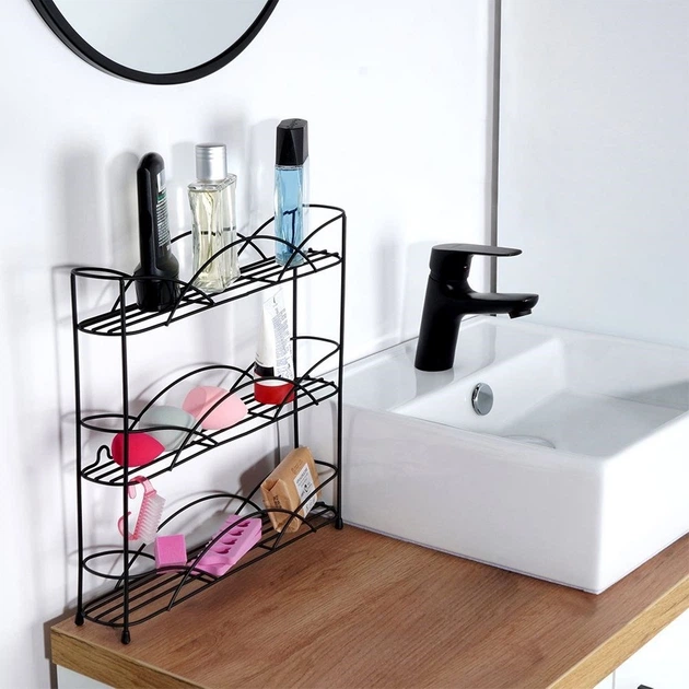 Półka na przyprawy Vilde metalowa czarna 33.5 x 6.5 x 33.5 cm (5904316454500) - obraz 8