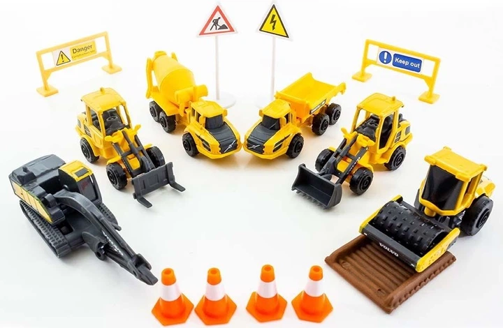 Набір для гри Maisto Mini Work Machines Volvo 1:87 15 елементів MST12376 (90159123767) - зображення 2