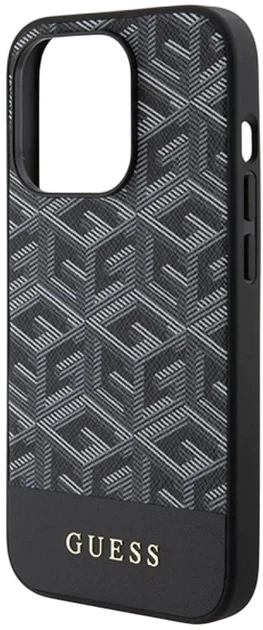 Etui plecki Guess GCube Stripes MagSafe do Apple iPhone 15 Pro Max Black (3666339194734) - obraz 6