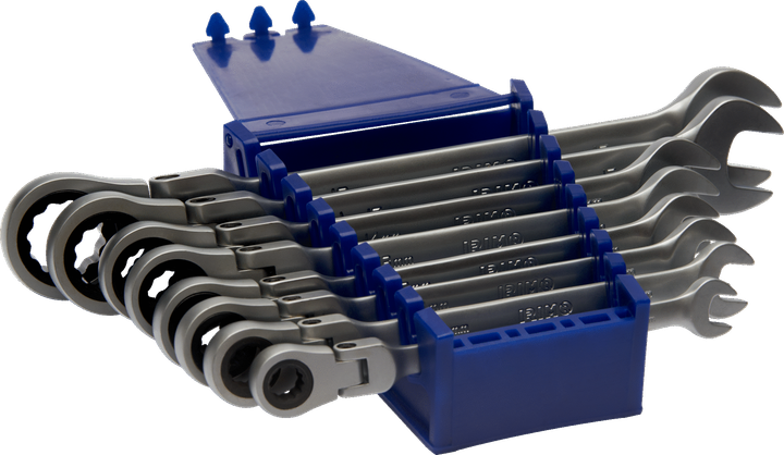 Zestaw kluczy płasko-oczkowych IRIMO z wbudowaną grzechotką 8 - 19 mm 8 szt. 19-8-H (8414909230611) - obraz 3