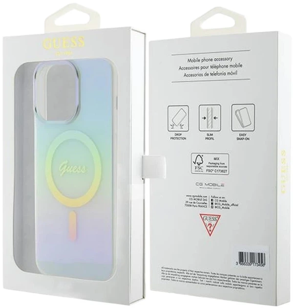 Etui plecki Guess IML Iridescent MagSafe do Apple iPhone 15 Pro Max Turquoise (3666339154950) - obraz 8