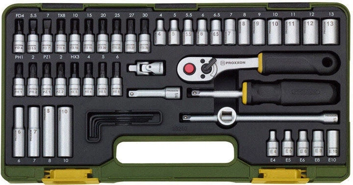 Zestaw kluczy nasadowych Proxxon 1/4 49 szt. 23280 (4006274232808) - obraz 1