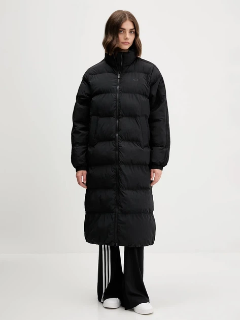 Пуховик зимний длинный женский Adidas Originals Adicolor JX2957 L Черный (4068808523509) - Фото 6 Пуховик зимний длинный женский Adidas Originals Adicolor JX2957 L Черный (4068808523509) - изображение 6