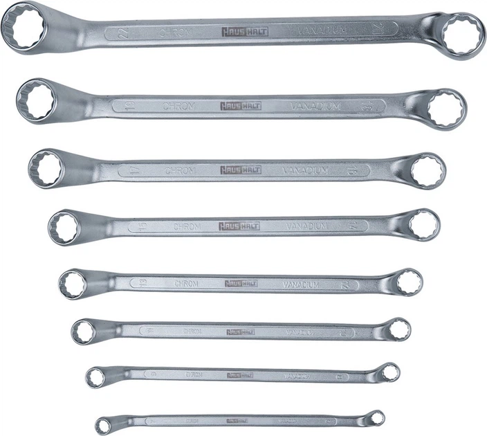Zestaw kluczy oczkowych Haushalt Cr-V 8 szt (40102816) - obraz 2