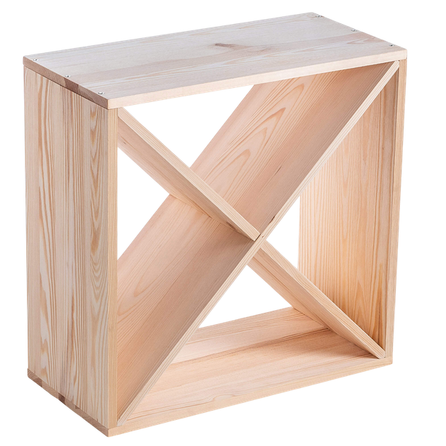 Дерев’яний стелаж для вина Kadax Loreo X світло-коричневий 52 x 52 см (5906638310687) - зображення 2