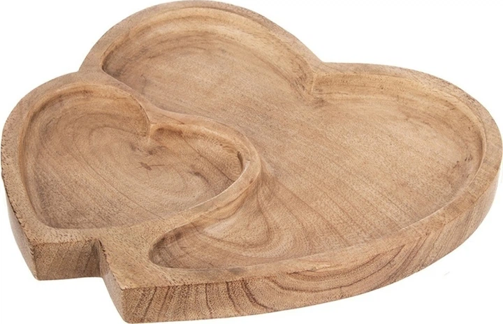 Talerz do serwowania Orion Mango drewniany podwójny 23 x 2.5 x 20 cm (8592381220150) - obraz 1