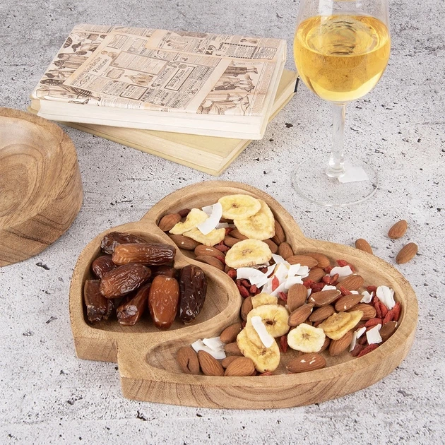 Talerz do serwowania Orion Mango drewniany podwójny 23 x 2.5 x 20 cm (8592381220150) - obraz 4