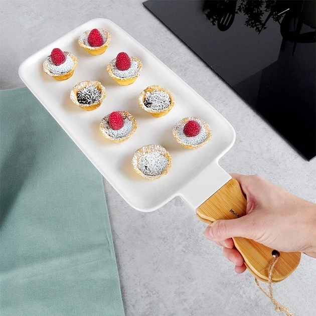 Talerz do serwowania Nava Terrestrial porcelanowy Biały 40.5 x 2.5 x 15 cm (10-263-029) - obraz 6