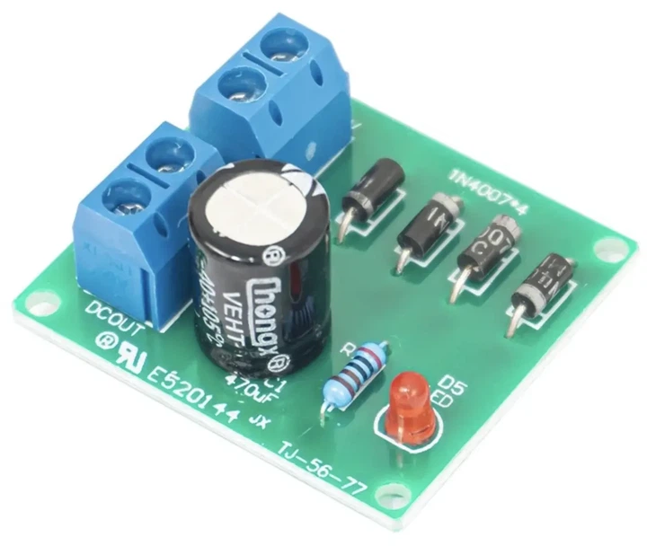 IN4007 AC-DC мостовой выпрямитель однофазный 3-18В, DIY kit набор для самостоятельной сборки - Фото 2 IN4007 AC-DC мостовой выпрямитель однофазный 3-18В, DIY kit набор для самостоятельной сборки - изображение 2