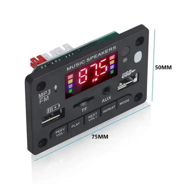 Аудиоплеер автомобильный 12-32В. USB, MP3, FM, AUX, TF, Bluetooth 5.0 - изображение 3