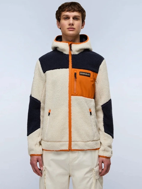 Kurtka przejściowa męska z kapturem Napapijri NP0A4GNSMM91 XL Mleczna - obraz 1