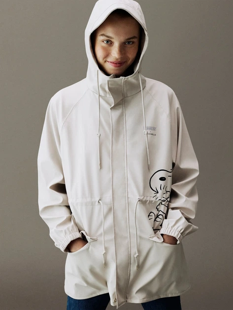 Trencz damski z kapturem Coccinelle E7T1E720101-Y16 One Size Biały - obraz 1