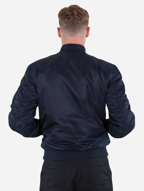 Бомбер чоловічий Alpha Industries 166107-07 XL Синій (800070330267) - зображення 2