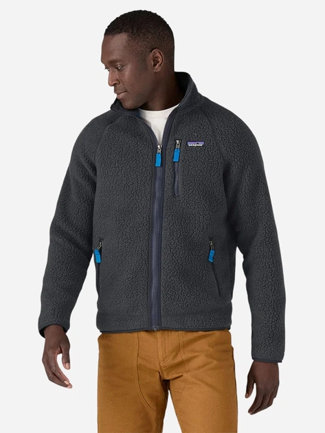 Bluza męska rozpinana streetwear pluszowa Patagonia 22801-PBLE S Grafitowa - obraz 1