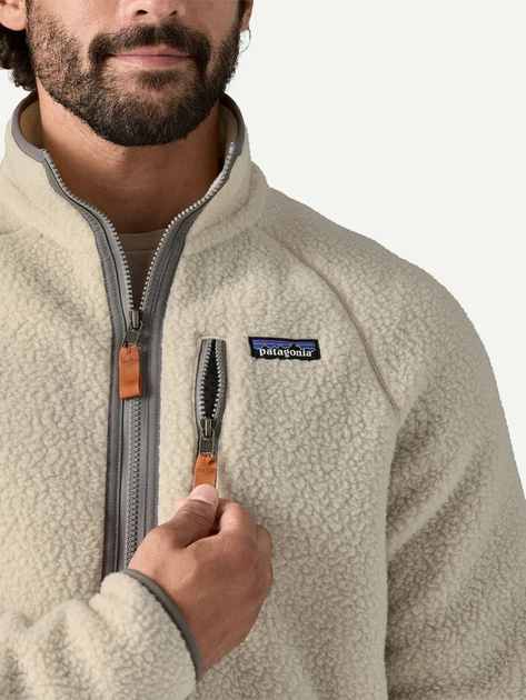 Толстовка Шерпа на флісі на блискавці чоловіча Patagonia 22801-PNSM S Бежева (800070345324) - зображення 3