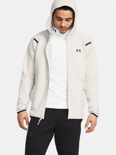 Bluza męska rozpinana streetwear z kapturem Under Armour 77-1389352-0110 XL Biała - obraz 3