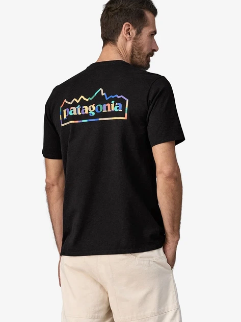 Koszulka męska z nadrukiem Patagonia 37768-INBK S Czarna - obraz 2
