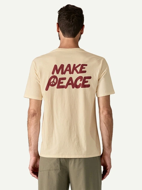 Футболка довга бавовняна чоловіча Patagonia 37823-PSUN S Бежева (800070345398) - зображення 2