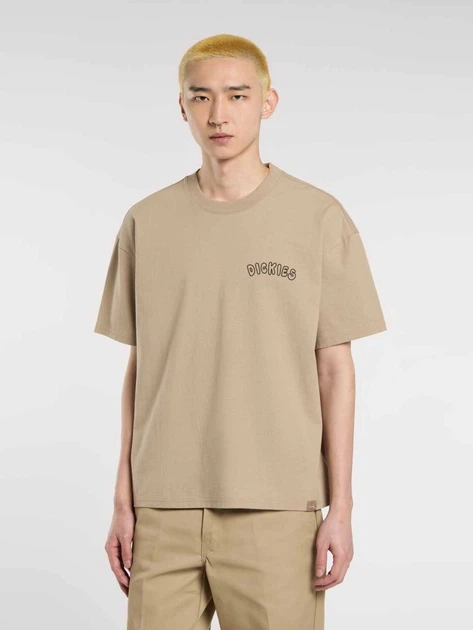 Футболка довга бавовняна чоловіча Dickies DK0A87QT0DS1 M Бежева (800070348176) - зображення 1