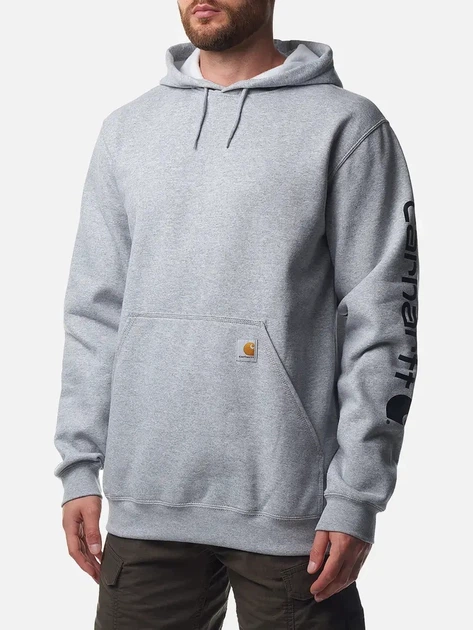 Bluza męska z kapturem kangurka Carhartt K288-E20 L Szara - obraz 1