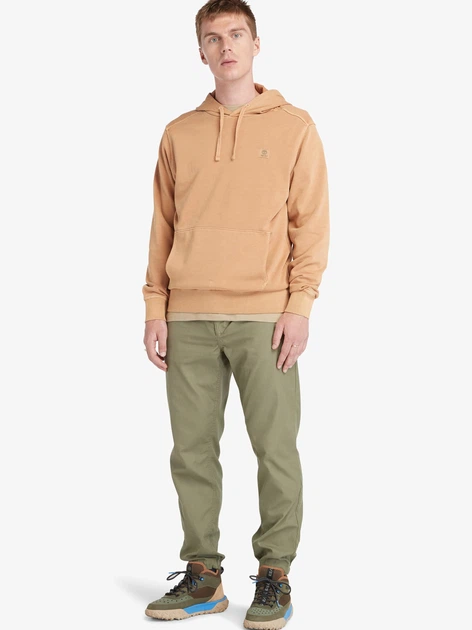 Bluza męska z kapturem kangurka Timberland TB0A5U9KP471 L Beżowa - obraz 3