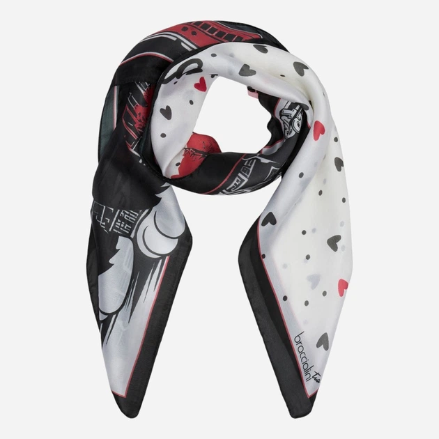 Chustka damska Braccialini LTFR15-XX-818 One Size Biały/Czarny - obraz 1