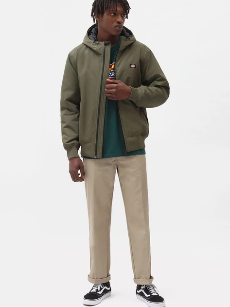 Куртка демісезонна з капюшоном чоловіча Dickies DK0A4XG8MGR1 S Зелена (800070330893) - зображення 3