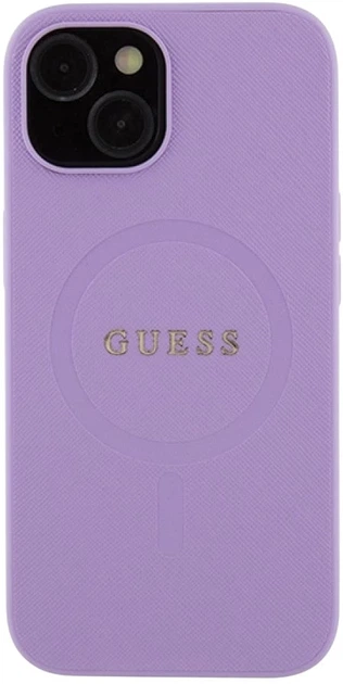 Панель Guess Saffiano MagSafe для Apple iPhone 15/14/13 Purple (3666339155902) - зображення 2