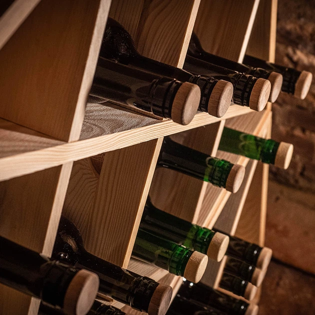 Regał na wino Kadax Loreo kratka drewniany jasny brąz 2 szt (5906638310755) - obraz 8