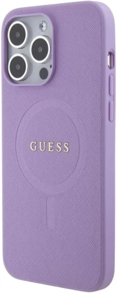 Etui plecki Guess Saffiano MagSafe do Apple iPhone 15 Pro Max Purple (3666339155933) - obraz 3