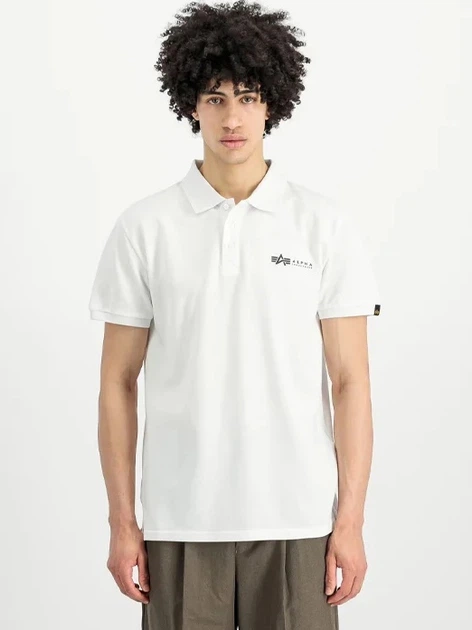 Koszulka polo męska Alpha Industries X106600-09 L Biała - obraz 1