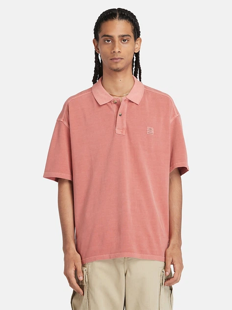 Koszulka polo męska Timberland TB0A5UH3EG61 S Jasnokoralowa - obraz 1