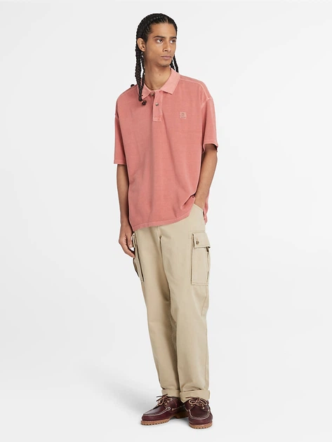 Koszulka polo męska Timberland TB0A5UH3EG61 L Jasnokoralowa - obraz 3