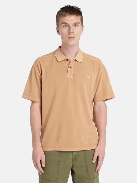 Koszulka polo męska Timberland TB0A5UH3P471 S Beżowa - obraz 1