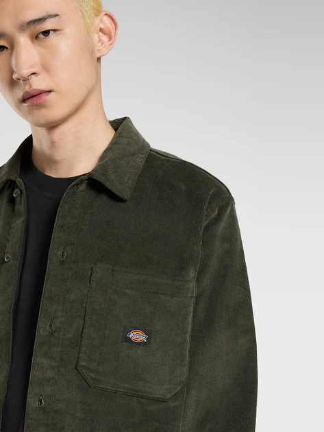 Koszula męska sztruksowa Dickies DK0A8652OGX1 XL Ciemnozielona - obraz 4