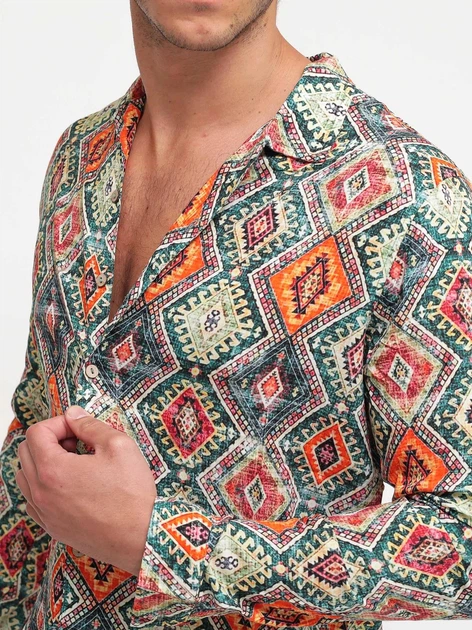 Koszula męska Tooco TOCOM-LSH-PALENQUE-GR L Pomarańczowa - obraz 4