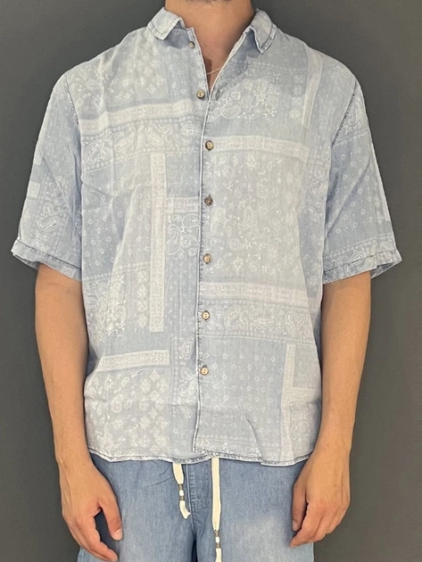 Сорочка бавовняна літня чоловіча Tooco TOCOM-SSH-LIGHT-DENIM XL Блакитна (800070340803) - зображення 1