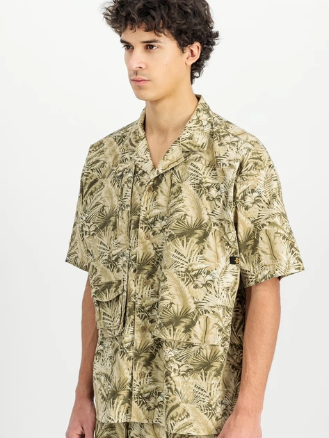 Сорочка бавовняна літня чоловіча Alpha Industries X156139-743 M Зелена (800070340466) - зображення 5