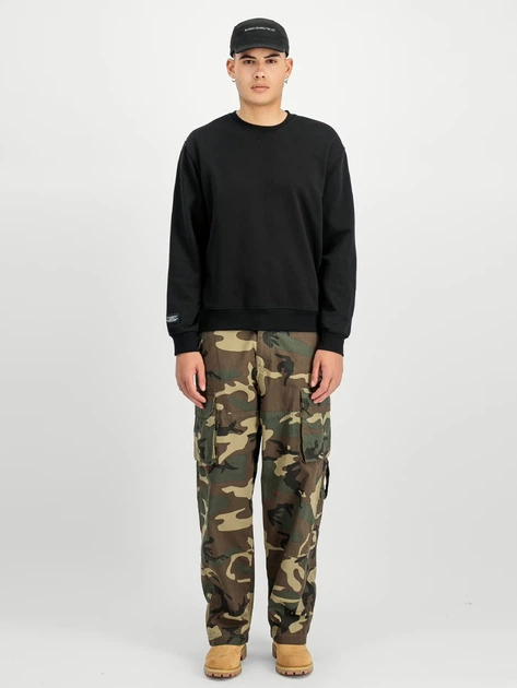 Bluza bez kaptura męska Alpha Industries 258307-03 L Czarna - obraz 3