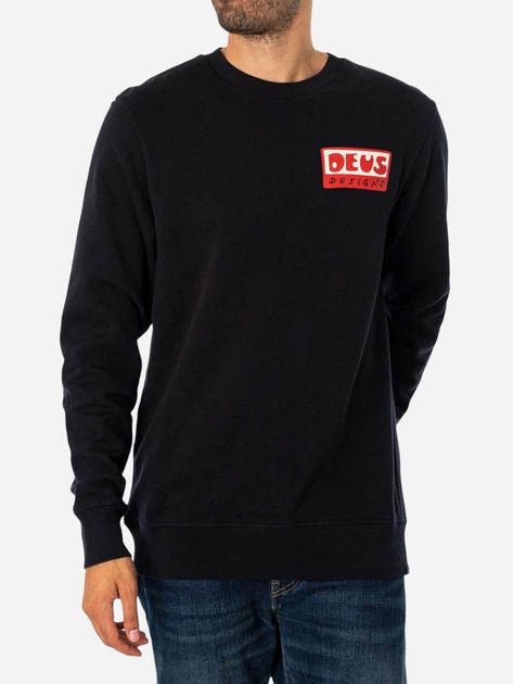 Bluza bez kaptura męska Deus Ex Machina DMF248620-BLK L Czarna - obraz 3