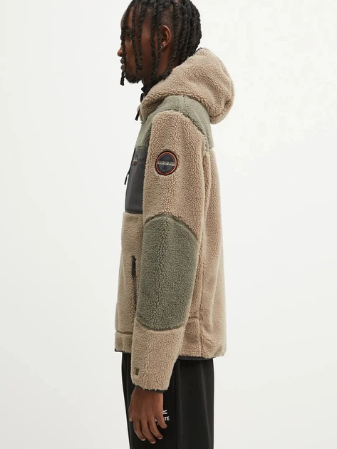 Kurtka przejściowa męska z kapturem Napapijri NP0A4GNSMCD1 L Beżowa - obraz 5