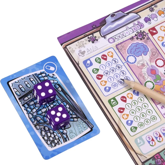 Gra planszowa Muduko Wirus.Roll and Write (5904262958046) - obraz 5