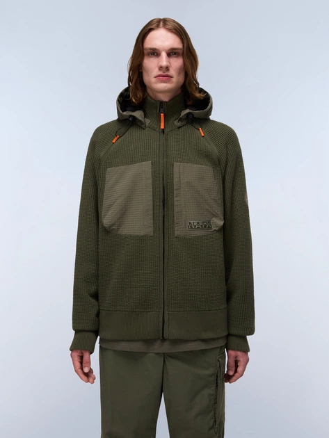 Kurtka przejściowa męska z kapturem Napapijri NP0A88SIG0A1 XL Zielona - obraz 1