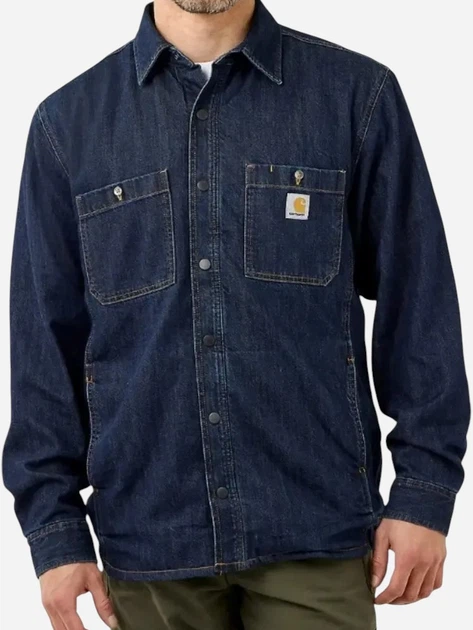 Сорочка джинсова чоловіча Carhartt 105605-H84 XL Синя (800070350124) - зображення 1
