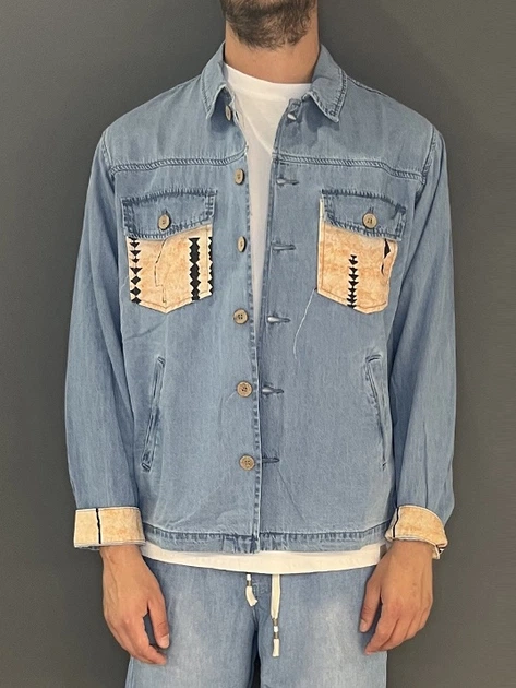 Сорочка джинсова чоловіча Tooco TOCOM-FHS-LIGHT-DENIM M Синя (800070340774) - зображення 1