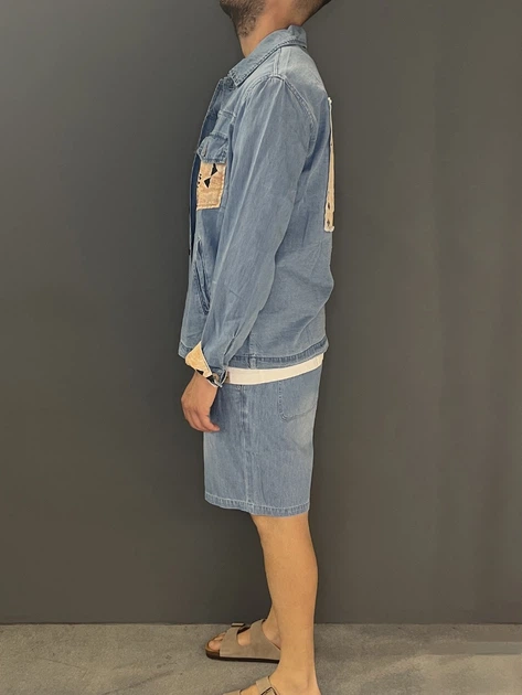 Сорочка джинсова чоловіча Tooco TOCOM-FHS-LIGHT-DENIM M Синя (800070340774) - зображення 4