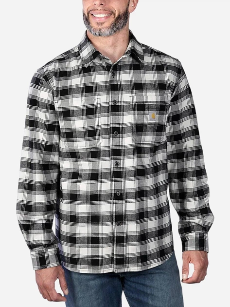 Koszula męska bawełniana Carhartt 105945-W03 L Biały/Czarny - obraz 1