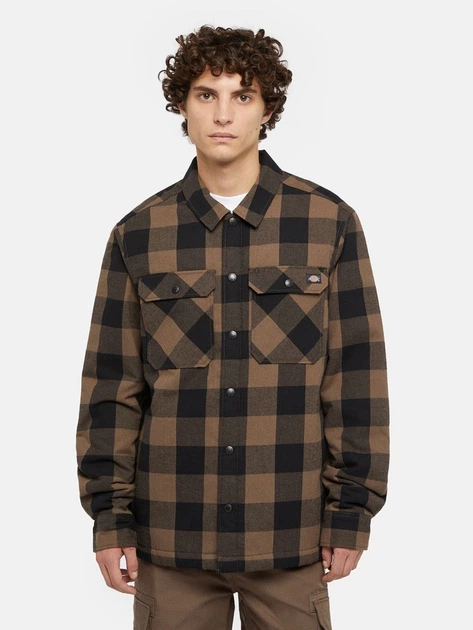 Koszula męska w kratę Dickies DK0A4XGRMR11 XL Brązowa - obraz 1